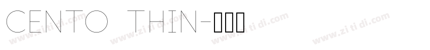 Cento Thin字体转换